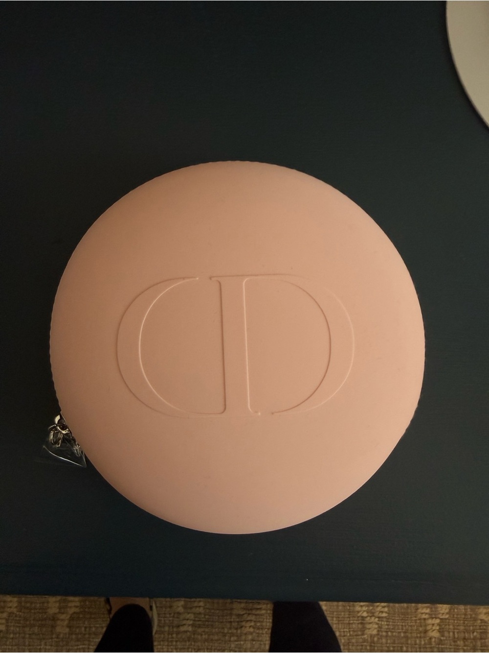 Dior Pink Round Silicone Cosmetic Case